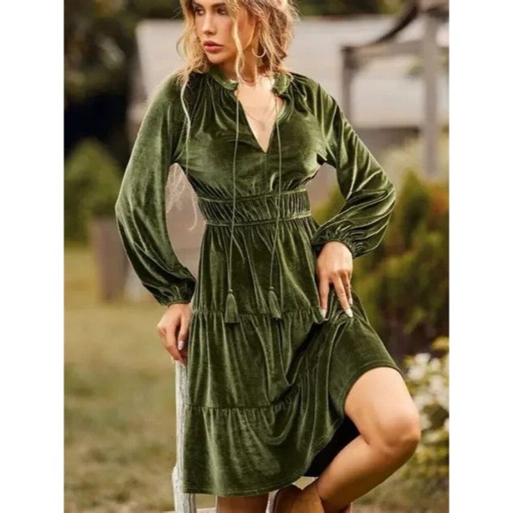 Green Velvet Dress New With Tags Medium